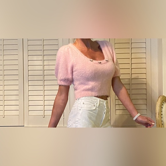 For Love and Lemons fuzzy cropped sweater - Picture 5 of 11